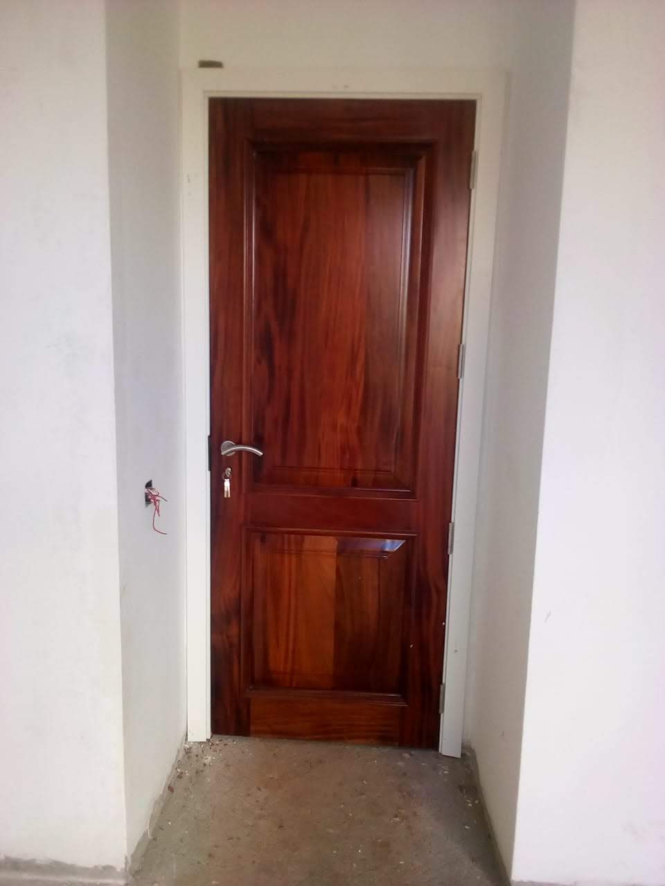 Custom mahogany entry door
